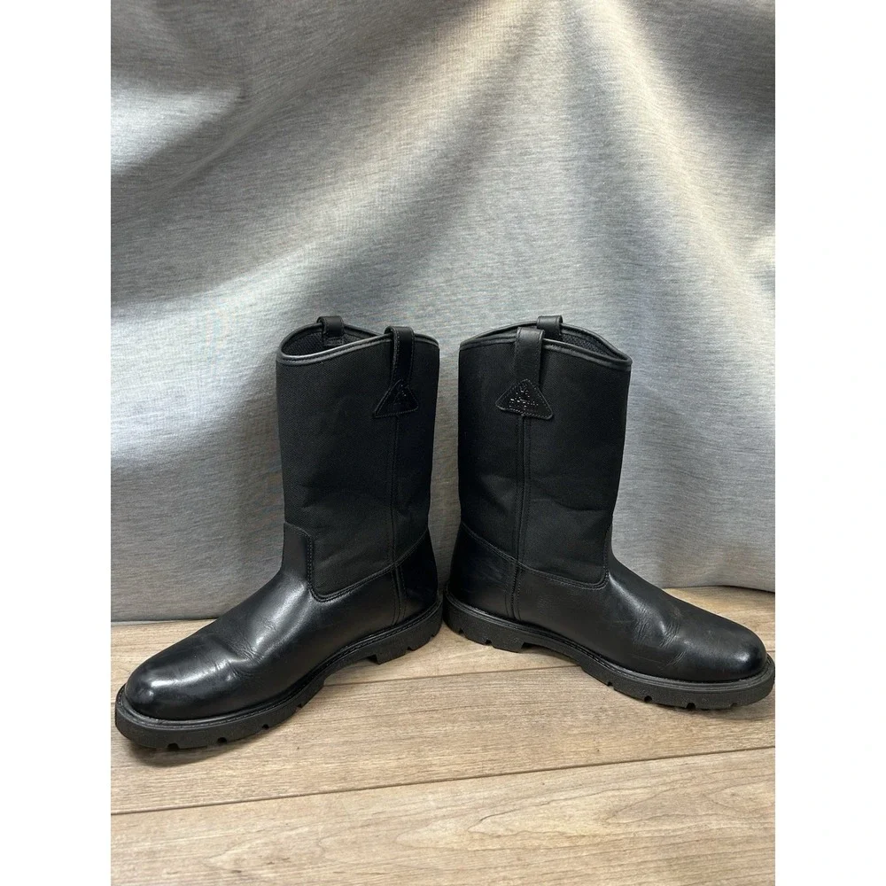 Rocky Warden Black Leather and Cordura Duty Boots Size 12MW Men's